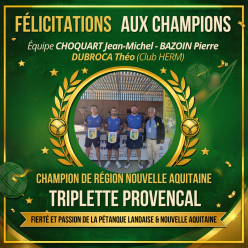CHAMPIONNAT REGION TRIPLETTE PROVENCAL